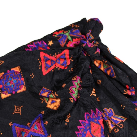 100% SILK early 90s wrap skirt - Picture 10 of 11